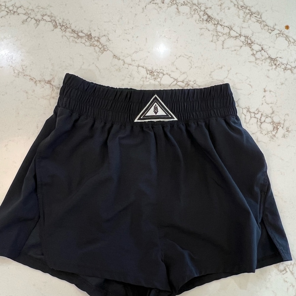 FP Movement Black Athletic Shorts with Elastic Waistband